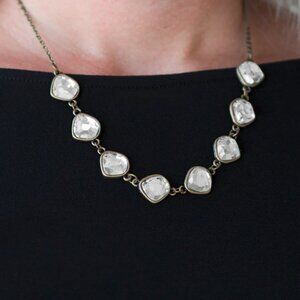 Paparazzi Jewelry Accessories - The Imperfectionist - Brass Necklace - Vintage